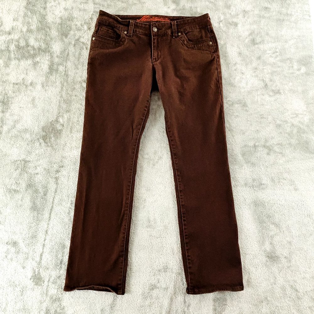 Delia's Morgan Jean Juniors 13/14R Brown Stretch Denim Straight Leg 31" Inseam